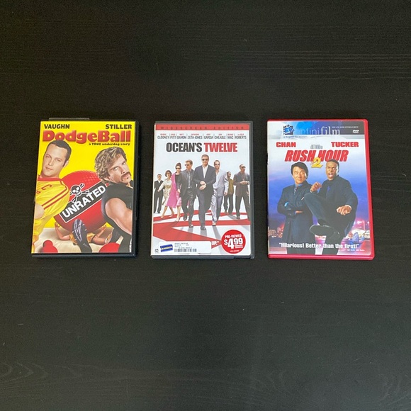 Three blockbuster hit DVDs EUC Dodgeball Oceans Twelve rush and Rush Hoir 2 - Picture 2 of 4